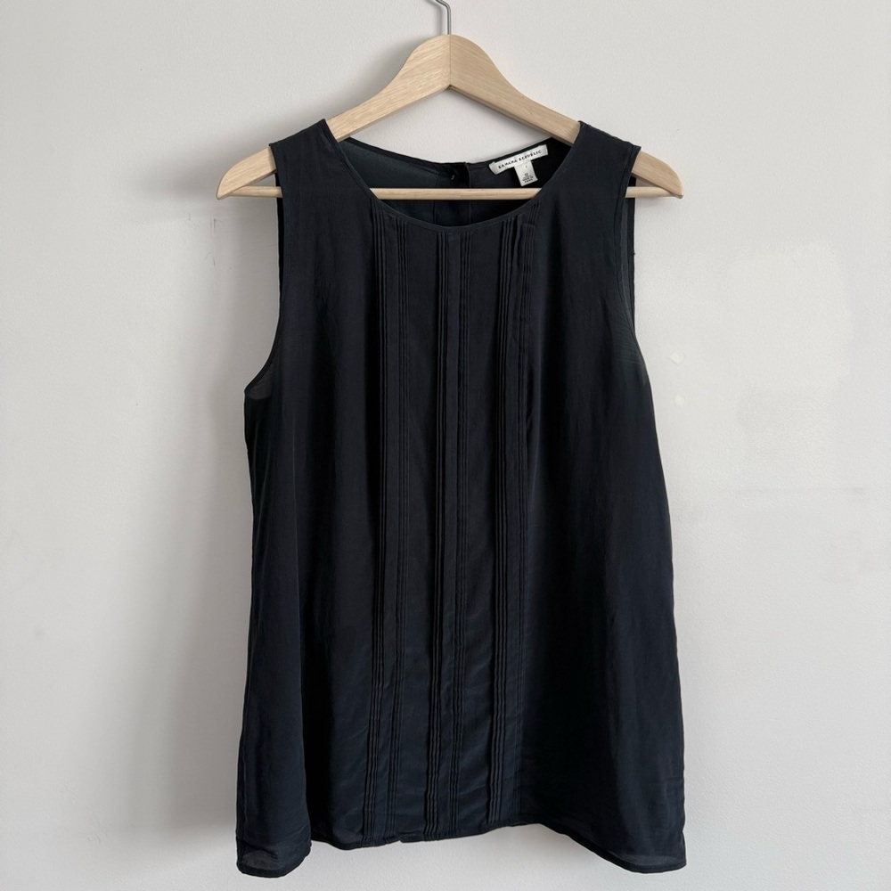Banana Republic Navy Tank Top with Button Detail - Picture 1 of 5